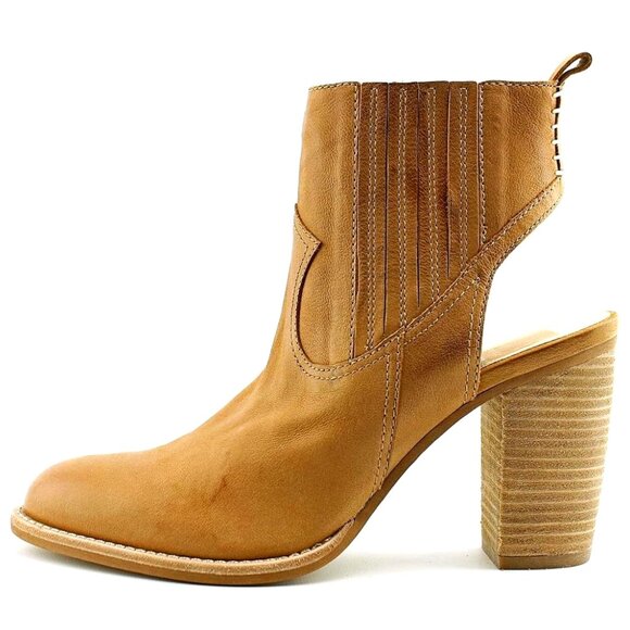 Dolce Vita Shoes - Dolce Vita Women's Heeled Boots Brown Leather Size 7.5